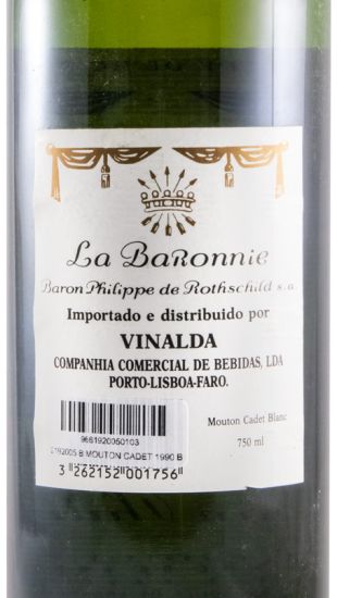 1990 Mouton Cadet Baron Philippe de Rothschild Pauillac branco