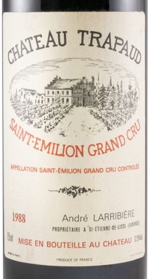 1988 Château Trapaud Andre Larribière Saint-Émilion red
