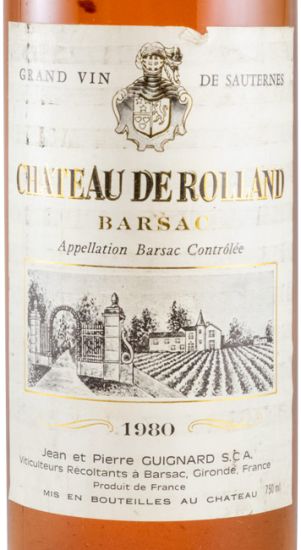 1980 Château de Rolland Jean et Pierre Guignard Sauterne Barsac branco