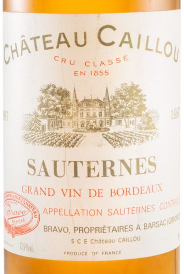 1987 Château Caillou Sauternes white