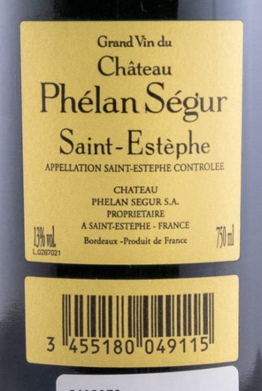 2002 Château Phélan Ségur Saint-Estèphe tinto