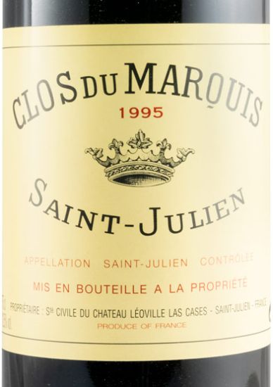 1995 Château Léoville Las Cases Clos Du Marquis Saint-Julien red