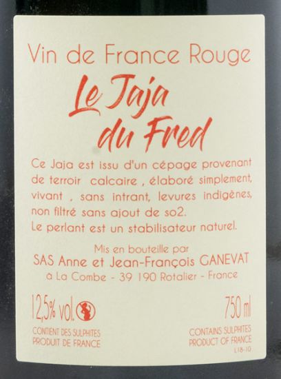 2018 Jean-François Ganevat Le Jaja du Fred red