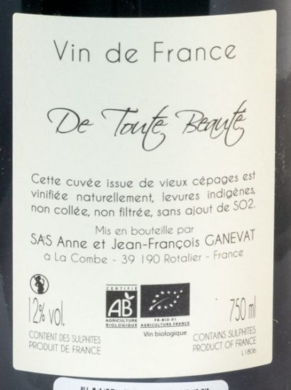 2018 Jean-François Ganevat De Tout Beauté organic red