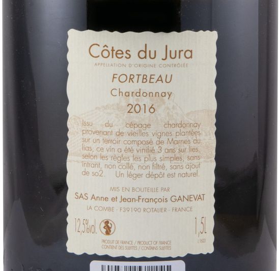 2016 Jean-François Ganevat Fortbeau Chardonnay Côtes du Jura white 1.5L