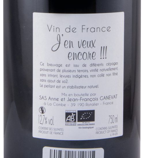 2019 Jean-François Ganevat J'en veux encore organic red
