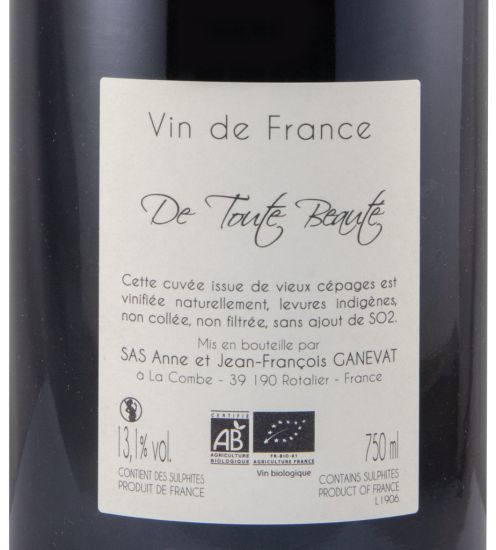 2019 Jean-François Ganevat De Tout Beauté biológico tinto