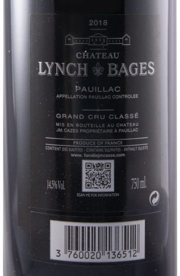 2018 Château Lynch-Bages Pauillac red