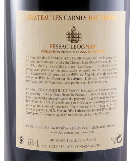 2010 Château Les Carmes Haut-Brion Pessac-Léognan tinto