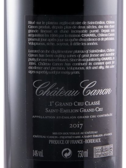 2017 Château Canon Saint-Émilion tinto