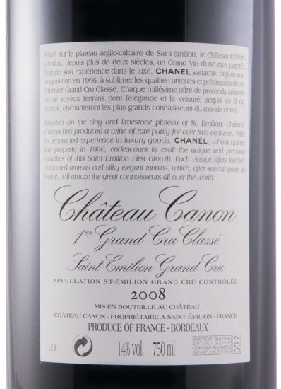 2008 Château Canon Saint-Émilion red