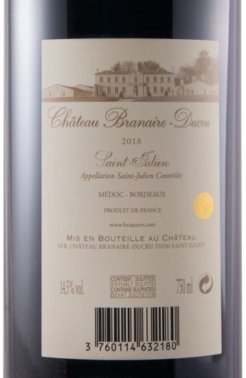 2018 Château Branaire-Ducru Saint-Julien tinto