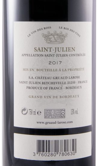 2017 Château Gruaud Larose Saint-Julien red