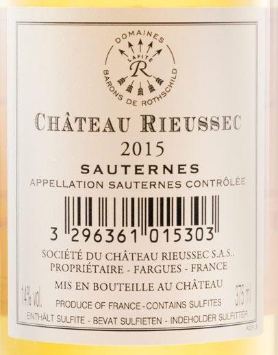 2015 Château Rieussec Sauternes white 37.5cl