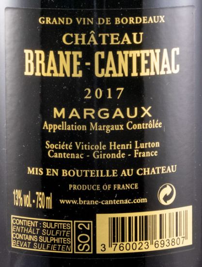 2017 Château Brane-Cantenac Margaux tinto