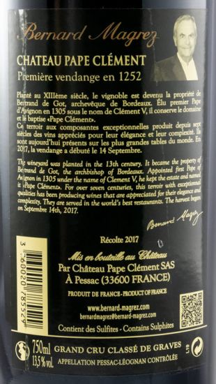 2017 Château Pape Clément Pessac-Léognan tinto
