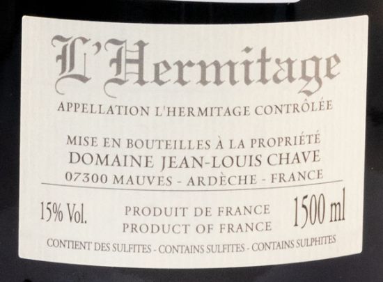 2018 Domaine Jean-Louis Chave L'Hermitage red 1.5L