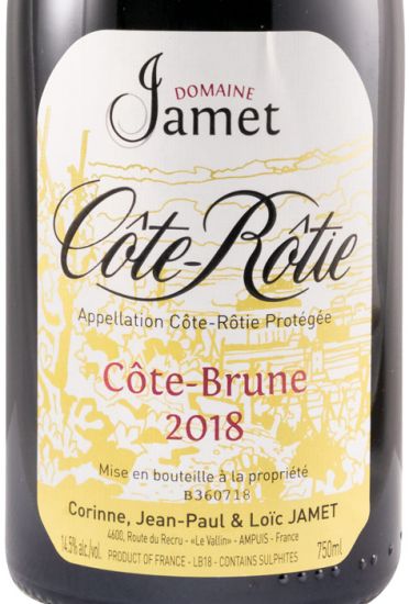 2018 Domaine Jamet Côte-Brune Côte-Rôtie tinto
