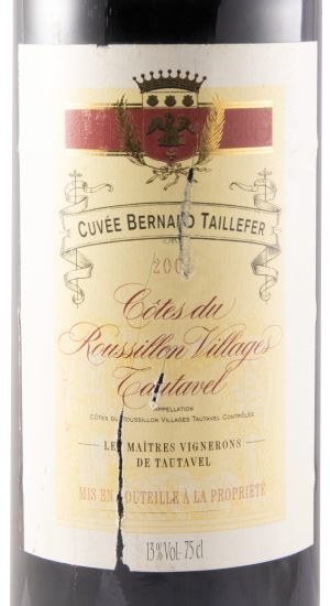 2001 Château de Tautavel Bernard Taillefer Côtes du Roussillon Villages tinto