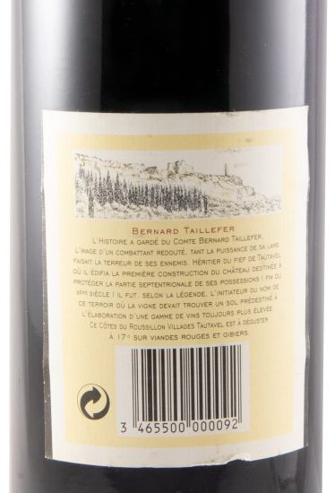 2001 Château de Tautavel Bernard Taillefer Côtes du Roussillon Villages tinto