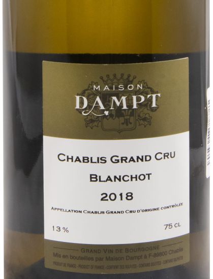 2018 Domaine Daniel Dampt Blanchot Grand Cru Chablis branco