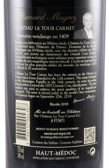 2018 Château La Tour Carnet Haut-Médoc red