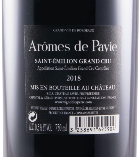 2018 Château Pavie Arômes de Pavie Saint-Émilion red