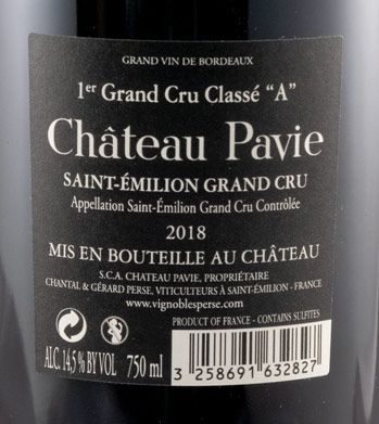 2018 Château Pavie Saint-Émilion tinto