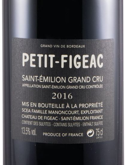 2016 Château Figeac Petit-Figeac Saint-Émilion tinto