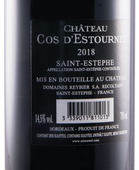 2018 Château Cos D'Estournel Saint-Estèphe tinto