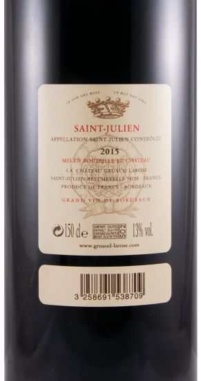 2015 Château Gruaud Larose Saint-Julien tinto 1,5L