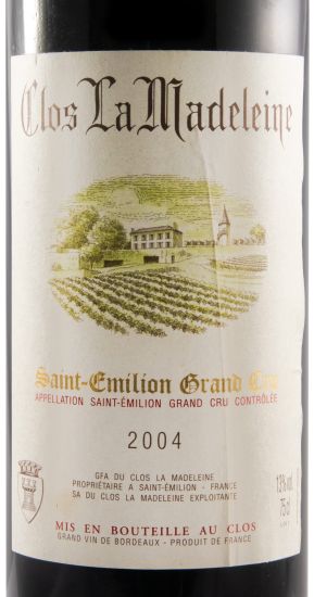 2004 Clos La Madeleine Saint-Émilion red