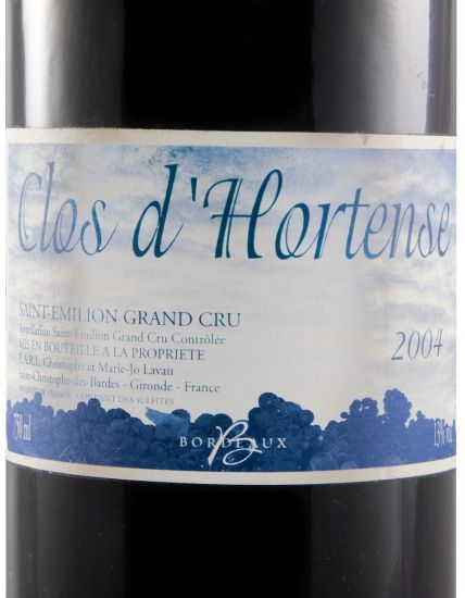 2004 Château Clos d'Hortense Saint-Émilion tinto