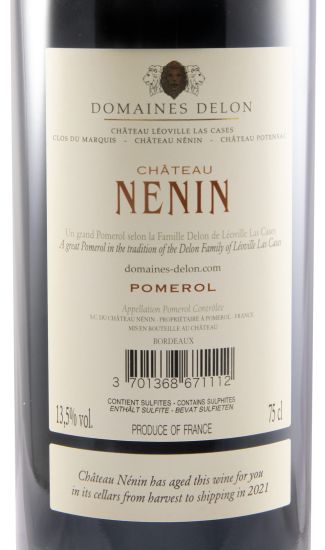 2011 Château Nénin Pomerol red