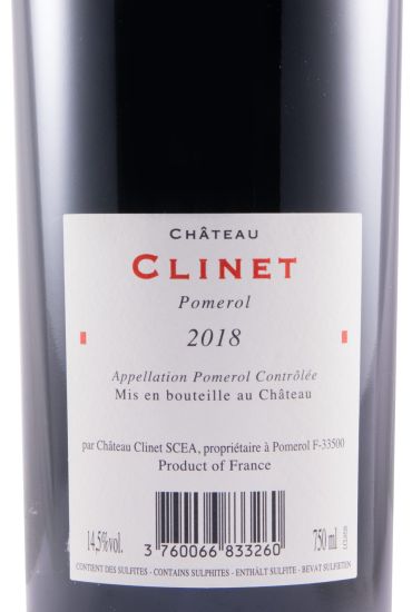 2018 Château Clinet Pomerol tinto