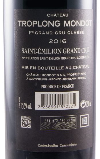 2016 Château Troplong Mondot Saint-Émilion red