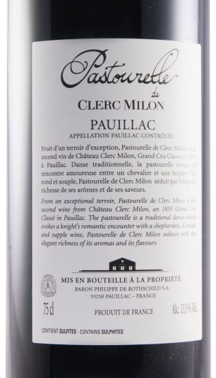 2014 Château Clerc Milon Pastourelle de Clerc Milon Pauillac red