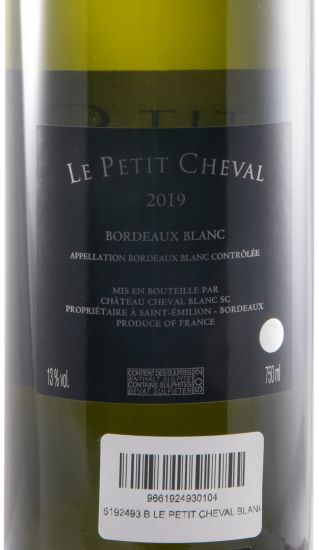 2019 Château Cheval Blanc Le Petit Cheval Blanc Saint-Émilion branco
