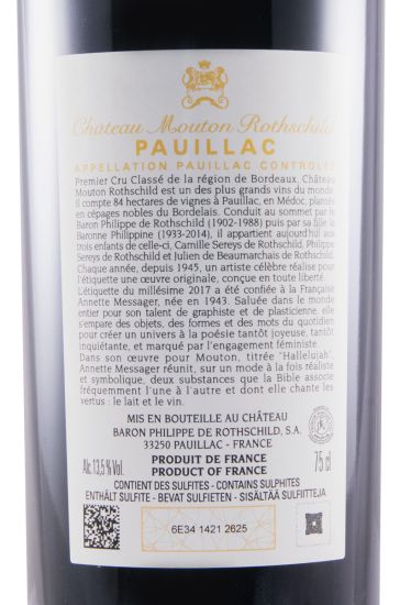 2017 Château Mouton Rothschild Pauillac tinto