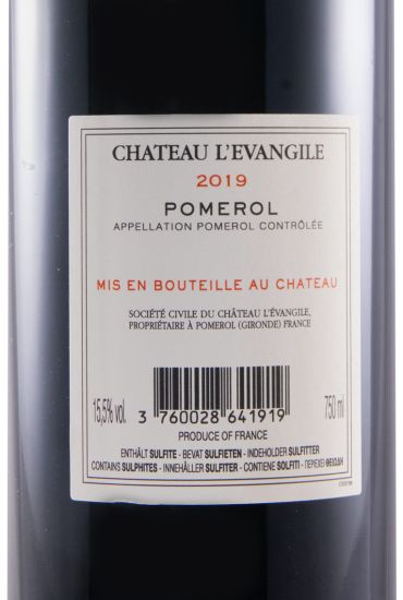 2019 Château L'Évangile Pomerol tinto