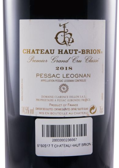 2018 Château Haut-Brion Pessac-Léognan tinto