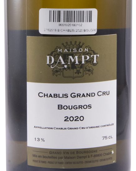 2020 Domaine Daniel Dampt Bougros Grand Cru Chablis branco