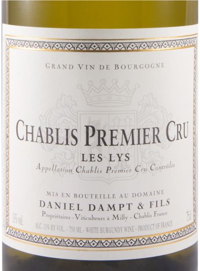 2020 Domaine Daniel Dampt Les Lys Premier Cru Chablis branco