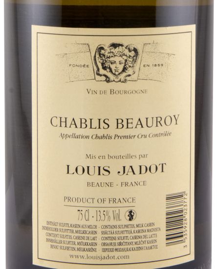 2018 Domaine Louis Jadot Chablis Beauroy Premier Cru Chablis branco