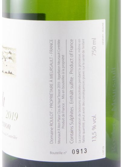 2019 Domaine Roulot À Mon Plaisir Clos du Haut Tesson Meursault branco