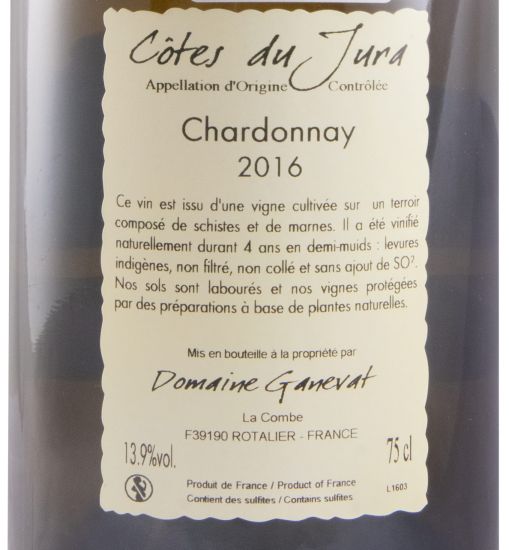 2016 Jean-François Ganevat Grusse en Billat Chardonnay Côtes du Jura white