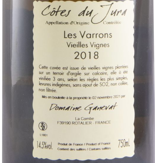 2018 Jean-François Ganevat Les Varrons Vieilles Vignes Côtes du Jura white