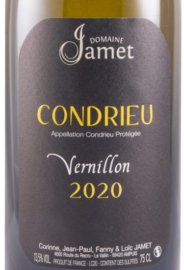2020 Domaine Jamet Vernillon Condrieu branco