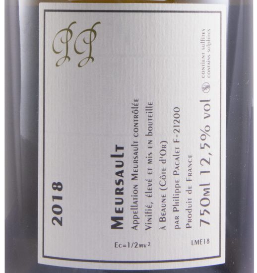 2018 Philippe Pacalet Meursault branco