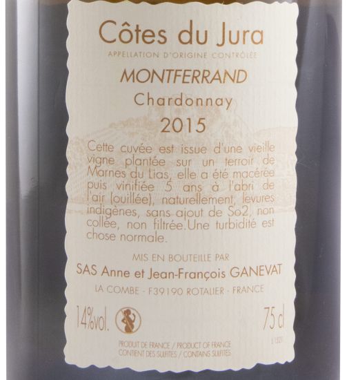 2015 Anne et Jean-François Ganevat Montferrand Chardonnay Côtes du Jura white